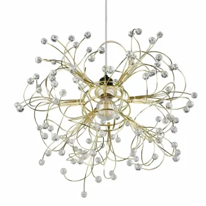 Outlet Reality Leuchten Suspension Gloria, E27, à une lampe, laiton