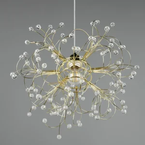 Outlet Reality Leuchten Suspension Gloria, E27, à une lampe, laiton