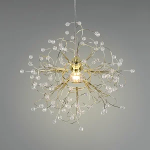 Outlet Reality Leuchten Suspension Gloria, E27, à une lampe, laiton