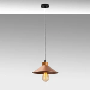 Cheap Opviq Suspension GMN-00003 à 1 lampe détail bois cuivre