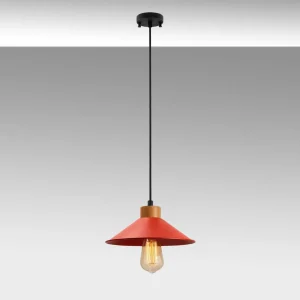Best Opviq Suspension GMN-00006 à 1 lampe détail bois rouge