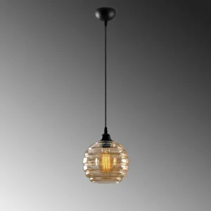Clearance Opviq Suspension Gold 010, or-transparent, verre, Ø 20 cm