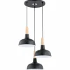 New Alfa Suspension Goxa, ronde, 3 lampes, noir, Ø 45 cm, métal