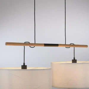 Best Sale JUST LIGHT. Suspension Green Sofie, abat-jour papier, 2 lampes
