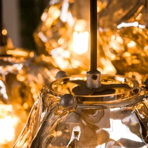 New Zijlstra Suspension Guldenthal, abat-jour en verre 7 lampes