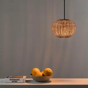 Flash Sale FARO BARCELONA Suspension Haka avec abat-jour en rotin, Ø 25 cm