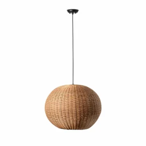 New FARO BARCELONA Suspension Haka avec abat-jour en rotin, Ø 53 cm
