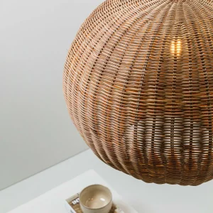 New FARO BARCELONA Suspension Haka avec abat-jour en rotin, Ø 53 cm