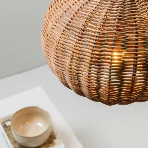 Flash Sale FARO BARCELONA Suspension Haka avec abat-jour en rotin, Ø 25 cm