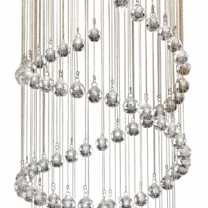 Hot Searchlight Suspension Hallway rideau cristal de verre, 80 cm