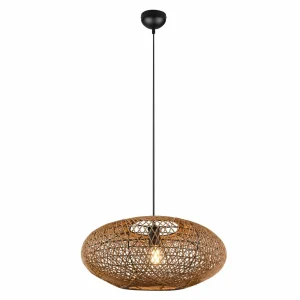 Store Trio Lighting Suspension Hedda en sisal et métal