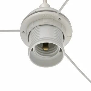 Clearance HELAM Suspension Helen abat-jour tissu blanc-doré Ø 40cm