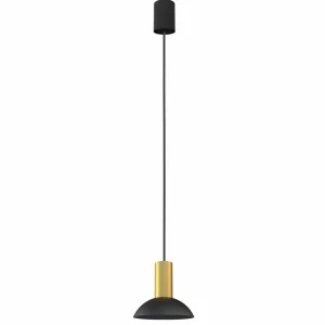 Best Sale Nowodvorski Lighting Suspension Hermanos C noir/laiton semi-circulaire