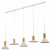 Cheap Nowodvorski Lighting Suspension Hermanos V 5 lampes blanc/laiton