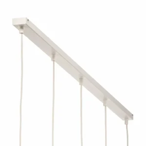 Cheap Nowodvorski Lighting Suspension Hermanos V 5 lampes blanc/laiton