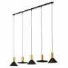 Cheap Nowodvorski Lighting Suspension Hermanos V 5 lampes noir/laiton