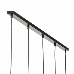 Cheap Nowodvorski Lighting Suspension Hermanos V 5 lampes noir/laiton