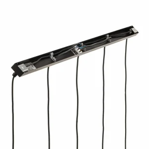 Cheap Nowodvorski Lighting Suspension Hermanos V 5 lampes noir/laiton