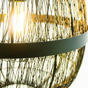 Best Sale Globo Suspension Hermi II treillis métallique noir Ø50cm