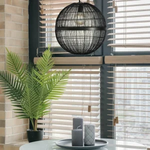 Hot Globo Suspension Hermi II treillis métallique noir Ø40cm