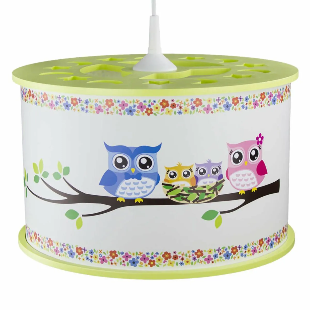 suspension_hibou_avec_motifs_imprims_hibou_0.webp Sale Elobra Suspension Hibou avec motifs imprimés hibou