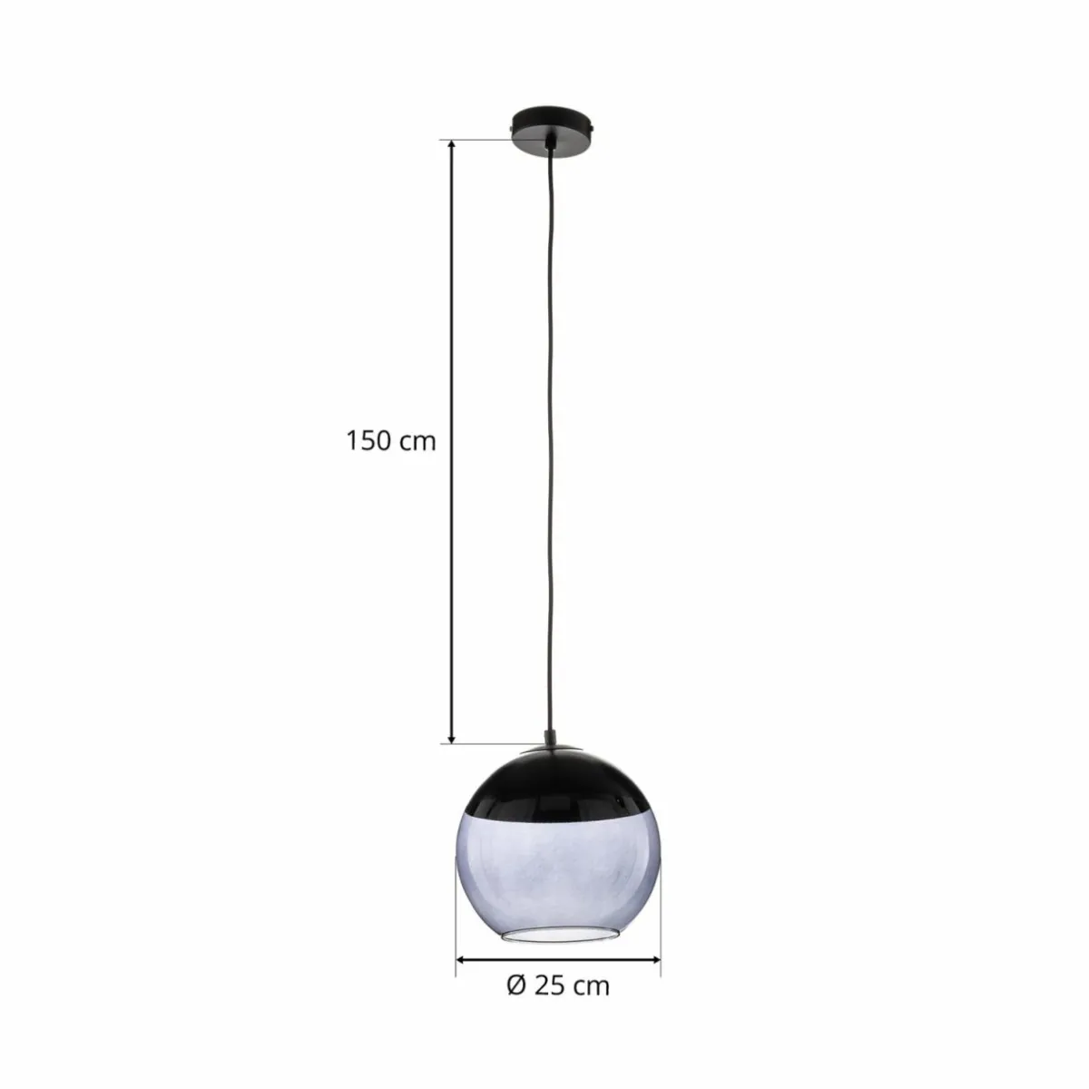 suspension_hira___lampe_noiregrise_6.webp Outlet Alfa Suspension Hira à 1 lampe, noire/grise