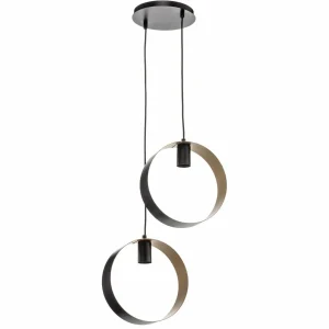 Online SIGMA Suspension Hula, à 2 lampes, noir/or