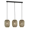 Fashion FISCHER & HONSEL Suspension Hummel en bambou, trois lampes