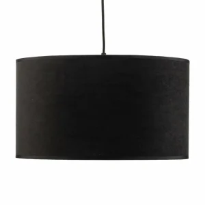 Cheap EMIBIG LIGHTING Suspension Jari abat-jour tissu 1 lampe noir doré