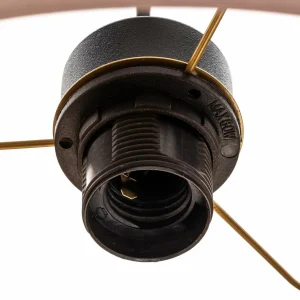 Fashion EMIBIG LIGHTING Suspension Jari abat-jour tissu 1 lampe rosé doré