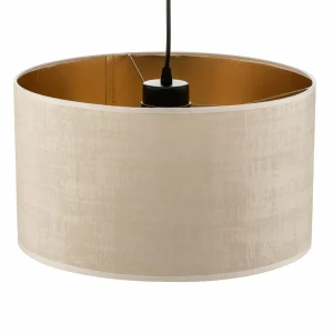 Shop EMIBIG LIGHTING Suspension Jari abat-jour tissu 1 lampe vert doré