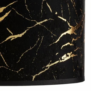Hot EMIBIG LIGHTING Suspension Jari tissu 1 lampe, noir marbré