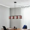 Store EMIBIG LIGHTING Suspension Jari x4 longue, rosé-doré