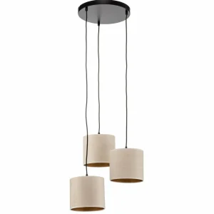 Best EMIBIG LIGHTING Suspension Jari x3 ronde, blanc-doré