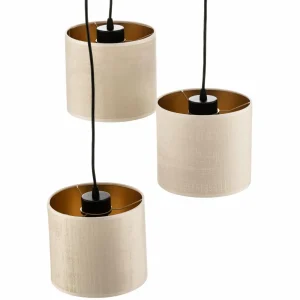 Best EMIBIG LIGHTING Suspension Jari x3 ronde, blanc-doré