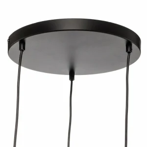 Store EMIBIG LIGHTING Suspension Jari x3 ronde, noir-blanc-gris