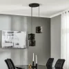 Discount EMIBIG LIGHTING Suspension Jari x3 ronde, noir-marbré