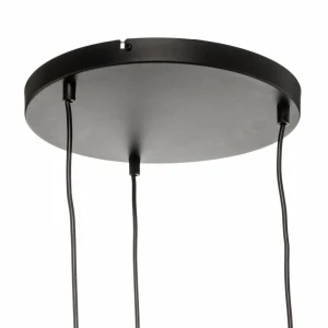 Discount EMIBIG LIGHTING Suspension Jari x3 ronde, noir-marbré