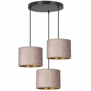 Discount EMIBIG LIGHTING Suspension Jari x3 ronde, rosé-doré