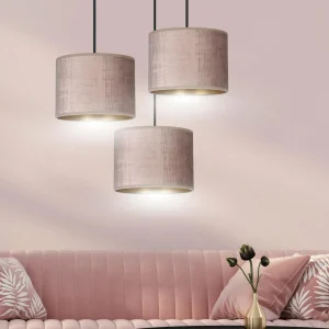 Discount EMIBIG LIGHTING Suspension Jari x3 ronde, rosé-doré