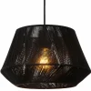 Discount Lucide Suspension Jessica, 3 lampes, noir, Ø 30 cm, coton