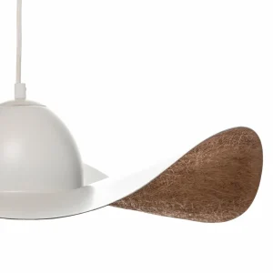 Discount SIGMA Suspension Jil, abat-jour arqué, blanche/cuivrée