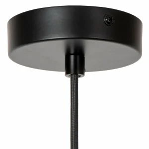 Clearance Lucide Suspension Joanet, Ø 16 cm, à 1 lampe, verre, noir