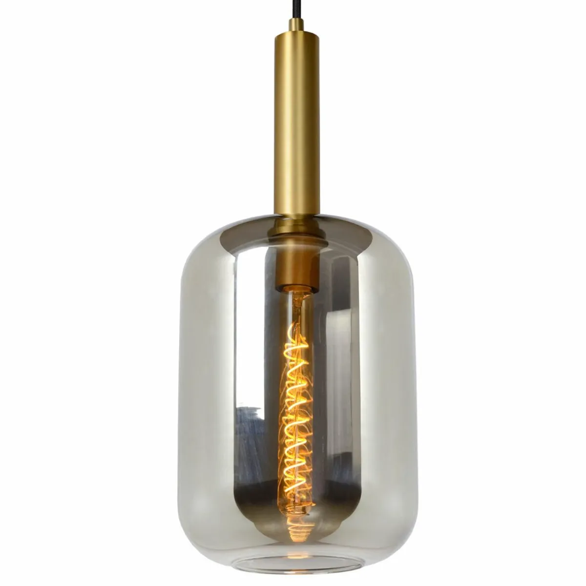 suspension_joanet_verre_fum___lampe_1.webp Clearance Lucide Suspension Joanet, verre fumé, à 1 lampe