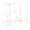 Discount ALDEX Suspension Joel, beige/blanche, à 6 lampes