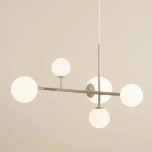 Discount ALDEX Suspension Joel, beige/blanche, à 6 lampes