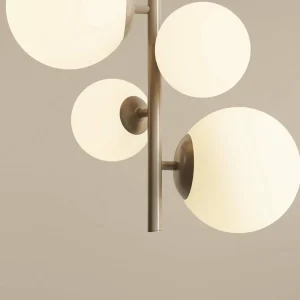 Hot ALDEX Suspension Joel, beige/blanche, à 4 lampes