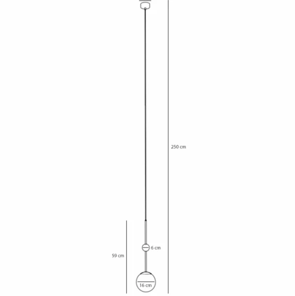 Fashion ALDEX Suspension Joel, laiton/blanche, à 1 lampe