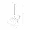 Sale ALDEX Suspension Joel, laiton/blanche, à 4 lampes