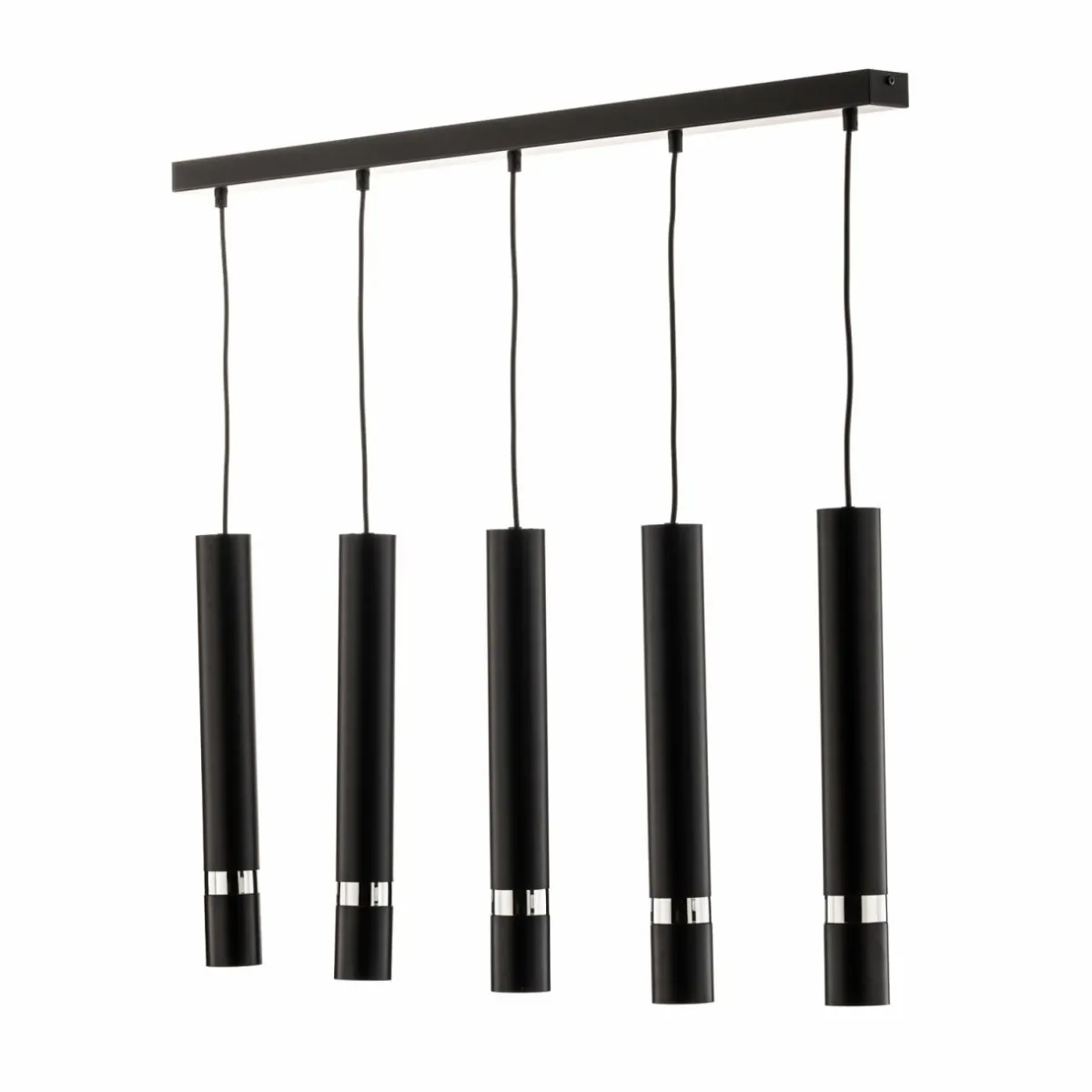 suspension_joker_noireargente__cinq_lampes_1.webp Best Eko-Light Suspension Joker, noire/argentée, à cinq lampes